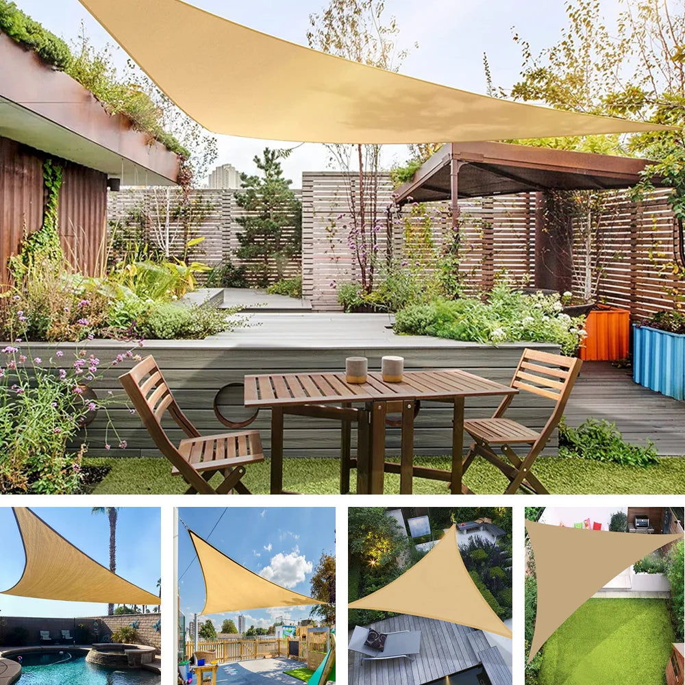 Toldo triangular solar de patio trasero impermeable Bloque UV