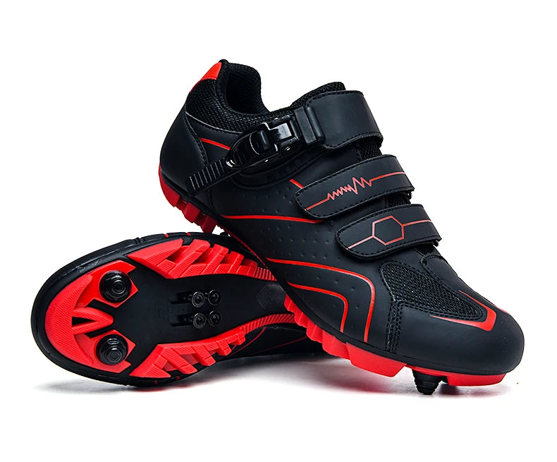 Zapatos de ciclismo de montaña Hebilla de trinquete rápida Compatible con el pedal del sistema SPD para interiores y exteriores