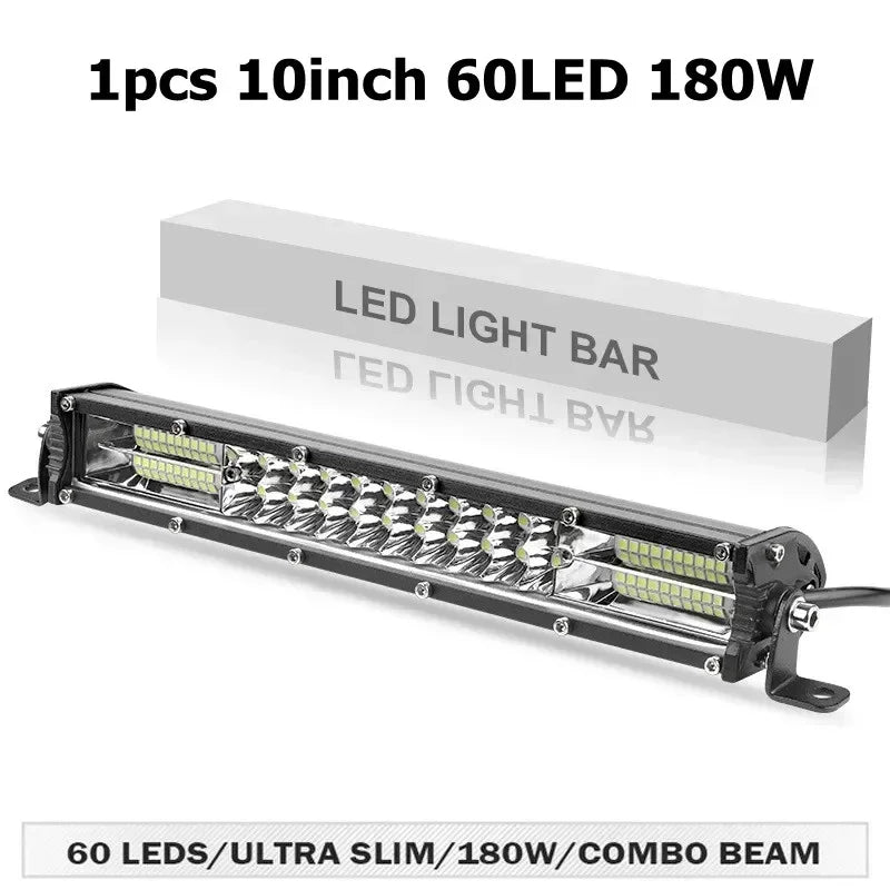 Slim 12D led light bar 20inch 10inch Spot Flood Combo Beam led bar For SUV 4X4 Off Road LED Work Lamp 12V 24V Auto Driving Light